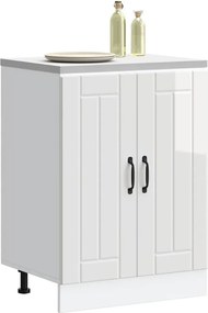 vidaXL Ντουλάπι βάσης νεροχύτη "Lucca" High Gloss White