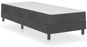 vidaXL Πλαίσιο Κρεβατιού Boxspring Γκρι 90 x 200 εκ. Υφασμάτινο