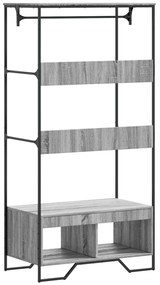 vidaXL Ντουλάπα Γκρι Sonoma 90x50x180 εκ. από Επεξεργασμένο Ξύλο