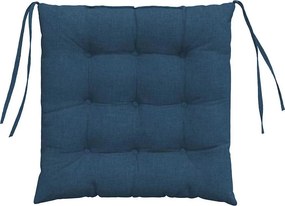 vidaXL Μαξιλάρια καθισμάτων 4 pcs Μπλε 40 x 40 x 6 cm ύφασμα