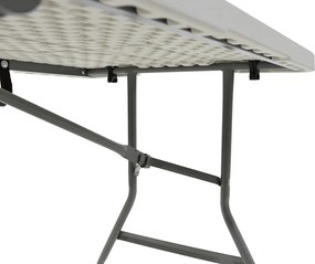 Τραπέζι catering Rodeo pakoworld πτυσσόμενο-βαλίτσα λευκό 183x76x74εκ