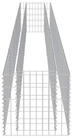 vidaXL Συρματοκιβώτιο-Γλάστρα Υπερυψωμένη 450x50x50 εκ. Γαλβ. Χάλυβας