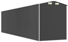 vidaXL Αποθήκη Κήπου Ανθρακί 192x772x223 εκ. Γαλβανισμένο Ατσάλι