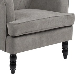 Πολυθρόνα - μπερζέρα Efficient ύφασμα γκρι-μαύρο 72x97x100εκ 72x89x100 εκ.