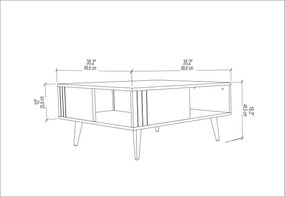 Coffee Table Ronas - White White