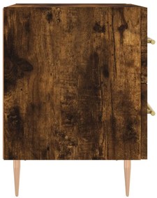 vidaXL Κομοδίνο Καπνιστή Δρυς 40 x 35 x 47,5 εκ. από Επεξεργ. Ξύλο