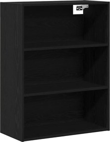 vidaXL Highboard Μαύρη Οξυά 69,5 x 34 x 180 εκ. Επεξεργασμένο Ξύλο