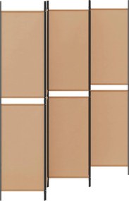 vidaXL 5-Panel Διχοτόμος Μπεζ 250 x 220 cm Ύφασμα