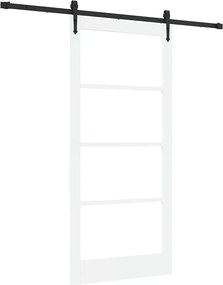vidaXL Συρόμενη Πόρτα Λευκό και Μαύρο 93 x 202 cm
