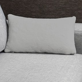 Γούνινο Διακοσμητικό Μαξιλάρι (30x50) Pol Rugs &amp; Mats Rabbit Silver