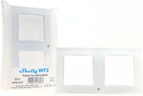 Πλαίσιο διπλό Shelly WF2 λευκό για διακόπτες της σειράς Shelly