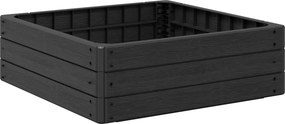 vidaXL Ανεβασμένο Κρεβάτι Μαύρο 75,5 x 75,5 x 25 εκ PP