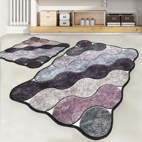 Πατάκια Μπάνιου Circle 359CHL2569 (Σετ 2τμχ) Purple L'essentiel Maison 60x100cm Πολυέστερ