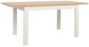 Τραπέζι Boston 465, Wotan δρυς, Άσπρο, 77x90x130cm, 42 kg, Επιμήκυνση, Πλαστικοποιημένη μοριοσανίδα | Epipla1.gr