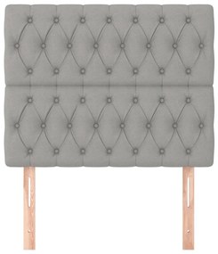 vidaXL Κεφαλάρι Ανοιχτό Γκρι 90x7x118/128 εκ. Ύφασμα