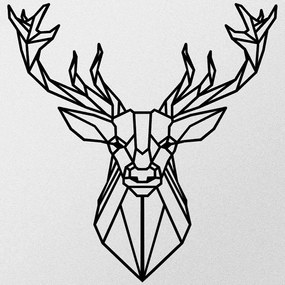 Διακοσμητικό Τοίχου Deer 279ENZ1118 60x65cm Black Wallity Metal