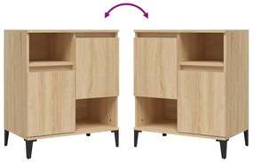 vidaXL Ντουλάπια 2 τεμ. Sonoma Δρυς 60x35x70 εκ. Επεξεργασμένο Ξύλο
