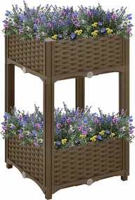 vidaXL Ζαρντινιέρα 40 x 40 x 71 εκ. από Πολυπροπυλένιο