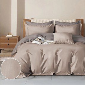 Σεντόνια Abaca (Σετ 4τμχ) Greige Ρυθμός Υπέρδιπλo 230x260cm 100% Βαμβακοσατέν