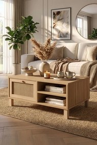 Τραπεζάκι Σαλονιού Δρυς CROBRUL 90x60x38.6