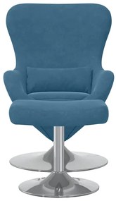 vidaXL Κάθισμα-αυγό 2 pcs Μπλε 63 x 73 x 90 εκ Βελούδο