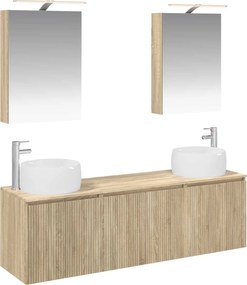 vidaXL Σετ Ντουλαπιών Μπάνιου 5 pcs Sonoma Δρυς Επεξεργασμένο Ξύλο