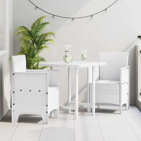 vidaXL Καρέκλα Κήπου 2 pcs Λευκό 53 x 49 x 85 εκ. PP