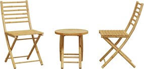 vidaXL Σετ Επίπλων Bistro 3 Τεμαχίων από Μπαμπού