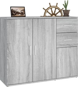 vidaXL Ντουλάπι Γκρι Sonoma 91x29,5x75 εκ. από Επεξεργασμένο Ξύλο