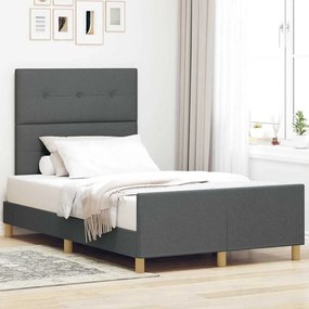vidaXL Κρεβάτι Σκελετός Σκούρο Γκρι 120x200 εκ. Ύφασμα