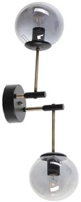 Φωτιστικό Τοίχου - Απλίκα Dolunay 846STL2945 16x20x70cm E27 40W Black-Fume Opviq