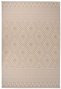 vidaXL Χαλί Εξωτερικού Χώρου με Επίπεδη Ύφανση Καφέ Ριγέ 160x230 εκ.