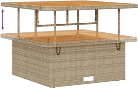 vidaXL Σετ Καναπέ Κήπου 9 pcs Μπεζ συνθετικό ρατάν