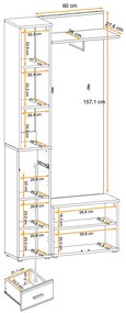 Swap XIX Σύνθεση Καφέ δρυς 280x180x40