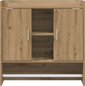 vidaXL Ράφι Τοίχου Επιτοίχιο Artisan Δρυς 80 x 36 x 80 εκ