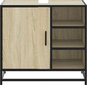 vidaXL Ντουλάπι Νιπτήρα Μπάνιου Sonoma Δρυς 65 x 33 x 60 εκ. από Τεχνητό Ξύλο