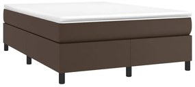 Πλαίσιο Κρεβατιού Boxspring Καφέ 140x190 εκ. Συνθετικό Δέρμα - Καφέ