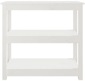vidaXL Τραπέζι κονσόλα άσπρο 80x40x74 εκ. από Μασίφ Ξύλο Πεύκου