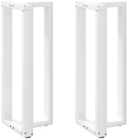 Πόδια Τραπεζιού Μπαρ σε Σχήμα Τ, 2 τεμ. Λευκά 50x35x(100-101) εκ. Ατσάλι