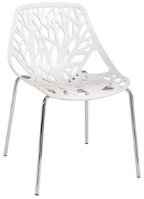 Καρέκλα Linea White ΕΜ120,1W 54x51x81cm Σετ 6τμχ Μέταλλο,Πολυπροπυλένιο