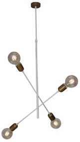 Κρεμαστό Φωτιστικό Οροφής 4xE27 G125 LED Eric Homelighting-77-3799-Μαύρο - Χάλκινο 77-3799