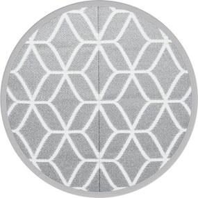 vidaXL Χαλί εξωτερικού χώρου ARAKIL γκρι Ø120 cm PP