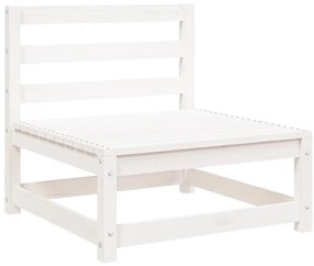 vidaXL Καναπέδες Κήπου Χωρ. Μπράτσα 3Τεμ Λευκοί 70x70x67εκ Μασίφ Πεύκο