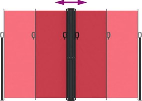 vidaXL Σκίαστρο Πλαϊνό Συρόμενο Κόκκινο 220 x 1000 εκ.