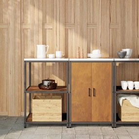 Σετ Αποθήκευσης Κουζίνας με ράφι με αποθήκευση 2 pcs Σκ rusty