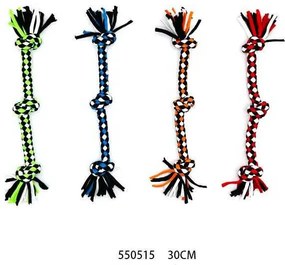 Υφασμάτινο παιχνίδι σκύλου σχοινί με κόμπους - 30cm - 12pcs - 550515