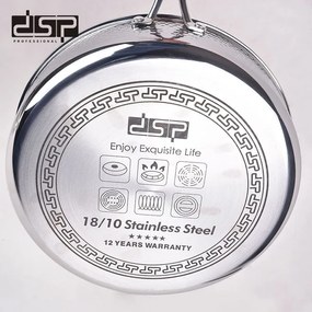 Τηγάνι ανοξείδωτο με καπάκι - 2.7L - CS001-C24 - DSP - 562519