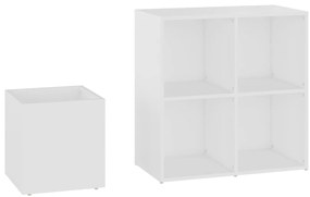 vidaXL Παπουτσοθήκη Χολ Λευκή 105 x 35,5 x 70 εκ. από Επεξ. Ξύλο