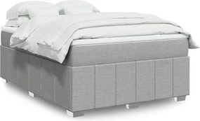 vidaXL Κρεβάτι Boxspring με Στρώμα Αν. Πράσινο 160x200εκ Υφασμάτινο