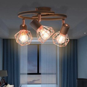 vidaXL Φωτιστικό Σποτ Ράγα με 3 Λαμπτήρες LED Filament 12 W